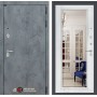 Входная дверь Лабиринт Бетон с Зеркалом Фацет - Белый софт
