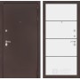 Входная дверь Лабиринт CLASSIC антик медный 25 - Белый софт, черный молдинг