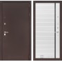 Входная дверь Лабиринт CLASSIC антик медный 22 - Белый софт, черная вставка
