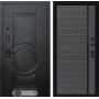 Входная дверь Лабиринт GRAND 22 - Графит софт, черная вставка