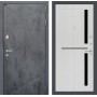Входная дверь Лабиринт LOFT 02 - Сандал белый, стекло черное