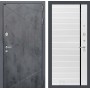 Входная дверь Лабиринт LOFT 22 - Белый софт, черная вставка
