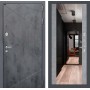 Входная дверь Лабиринт LOFT с Зеркалом Максимум - Бетон светлый
