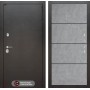 Входная дверь Лабиринт SILVER 25 - Бетон светлый, черный молдинг