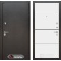 Входная дверь Лабиринт SILVER 25 - Белый софт, черный молдинг