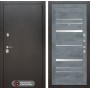 Входная дверь Лабиринт SILVER 20 - Бетон темный, зеркальные вставки