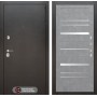 Входная дверь Лабиринт SILVER 20 - Бетон светлый, зеркальные вставки