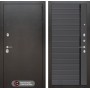 Входная дверь Лабиринт SILVER 22 - Графит софт, черная вставка