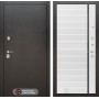 Входная дверь Лабиринт SILVER 22 - Белый софт, черная вставка