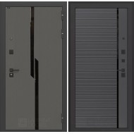 Входная дверь Лабиринт CARBON 22 - Графит софт, черная вставка
