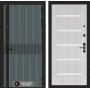 Входная дверь Лабиринт ISSIDA 01 - Сандал белый, стекло белое