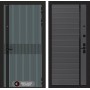 Входная дверь Лабиринт ISSIDA 22 - Графит софт, черная вставка