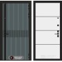 Входная дверь Лабиринт ISSIDA 25 - Белый софт, черный молдинг