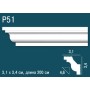 Карниз потолочный гладкий, под покраску P51 Перфект Плюс Дюрополимер (Perfect plus)
