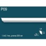 Карниз потолочный гладкий, под покраску P09 Перфект Плюс Дюрополимер (Perfect plus)