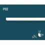 Карниз потолочный гладкий, под покраску P02 Перфект Плюс Дюрополимер (Perfect plus)