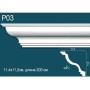 Карниз потолочный гладкий, под покраску P03 Перфект Плюс Дюрополимер (Perfect plus)