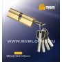 Цилиндровый механизм Msm C110 мм латунь Матовая латунь (SB), перфорированный ключ-ключ (Мсм)