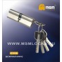 Цилиндровый механизм Msm C110 мм латунь Матовый никель (SN), перфорированный ключ-ключ (Мсм)
