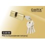 Цилиндровый механизм DAMX C40/30 мм Полированная латунь (PB), перфорированный ключ-ключ (Дамкс)