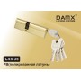 Цилиндровый механизм DAMX C55/35 PB Полированная латунь (PB), перфорированный ключ-ключ (Дамкс)