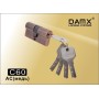 Цилиндровый механизм DAMX C60 мм Медь (AC), перфорированный ключ-ключ (Дамкс)