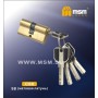 Цилиндровый механизм Msm C60 мм латунь Матовая латунь (SB), перфорированный ключ-ключ (Мсм)