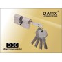 Цилиндровый механизм DAMX C60 мм Матовый никель (SN), перфорированный ключ-ключ (Дамкс)