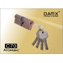 Цилиндровый механизм DAMX C70 мм Медь (AC), перфорированный ключ-ключ (Дамкс)