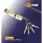 Цилиндровый механизм Msm CW100 мм латунь Полированная латунь (PB), перфорированный ключ-вертушка (Мсм)