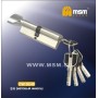 Цилиндровый механизм Msm CW30/40 мм Матовый никель (SN), перфорированный ключ-вертушка (Мсм)