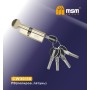 Цилиндровый механизм Msm CW30/50 мм латунь Полированная латунь (PB), перфорированный ключ-вертушка (Мсм)