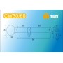Цилиндровый механизм Msm CW30/60 мм латунь Полированная латунь (PB), перфорированный ключ-вертушка (Мсм)