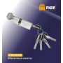 Цилиндровый механизм Msm CW30/60 мм латунь Матовый никель (SN), перфорированный ключ-вертушка (Мсм)