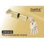 Цилиндровый механизм DAMX CW 35/45 Полированная латунь (PB), перфорированный ключ-вертушка (Дамкс)