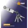 Цилиндровый механизм Msm CW35/45 мм латунь Матовый никель (SN), перфорированный ключ-вертушка (Мсм)