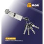 Цилиндровый механизм Msm CW35/55 мм латунь Матовый никель (SN), перфорированный ключ-вертушка (Мсм)