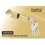 Цилиндровый механизм DAMX CW35/55 Полированная латунь (PB), перфорированный ключ-вертушка (Дамкс)