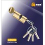 Цилиндровый механизм Msm CW37/31 мм латунь Полированная латунь (PB), перфорированный ключ-вертушка (Мсм)