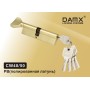 Цилиндровый механизм DAMX CW40/50 Полированная латунь (PB), перфорированный ключ-вертушка (Дамкс)