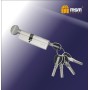 Цилиндровый механизм Msm CW40/60 латунь Матовый никель (SN), перфорированный ключ-вертушка (Мсм)