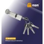 Цилиндровый механизм Msm CW45/35 мм латунь Матовый никель (SN), перфорированный ключ-вертушка (Мсм)
