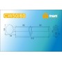 Цилиндровый механизм Msm CW50/60 мм латунь Полированная латунь (PB), перфорированный ключ-вертушка (Мсм)