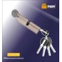 Цилиндровый механизм Msm CW50/60 мм латунь Матовый никель (SN), перфорированный ключ-вертушка (Мсм)