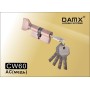 Цилиндровый механизм DAMX CW60 мм Медь (AC), перфорированный ключ-вертушка (Дамкс)