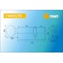 Цилиндровый механизм Msm CW65/35 мм латунь Полированная латунь (PB), перфорированный ключ-вертушка (Мсм)