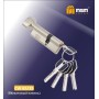Цилиндровый механизм Msm CW65/35 мм латунь Матовый никель (SN), перфорированный ключ-вертушка (Мсм)