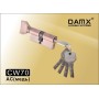 Цилиндровый механизм DAMX CW70 мм Медь (AC), перфорированный ключ-вертушка (Дамкс)