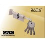 Цилиндровый механизм DAMX CW70 мм Матовый никель (SN), перфорированный ключ-вертушка (Дамкс)