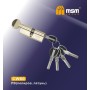 Цилиндровый механизм Msm CW80 мм латунь Полированная латунь (PB), перфорированный ключ-вертушка (Мсм)